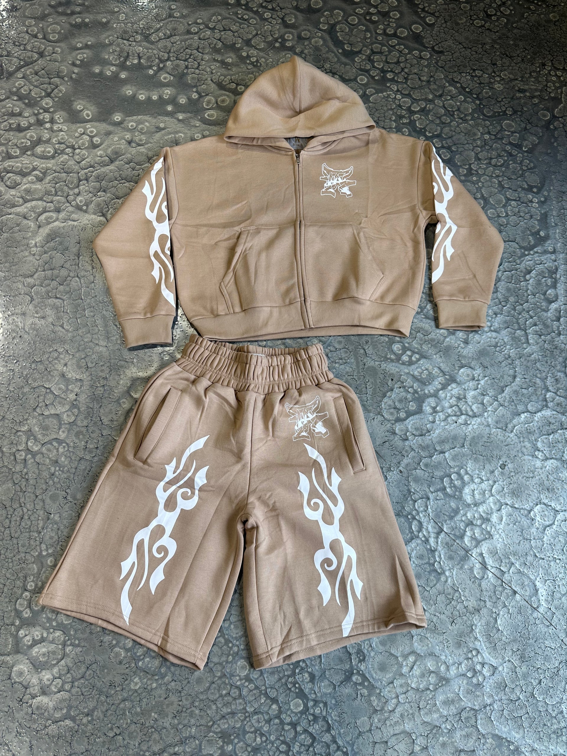 Rebirth Tan Shorts Set