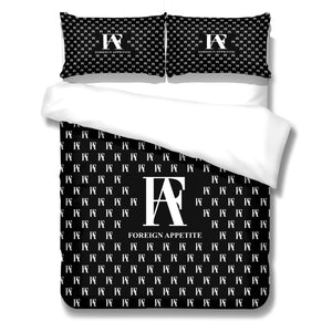 Black Monogram Bed Set