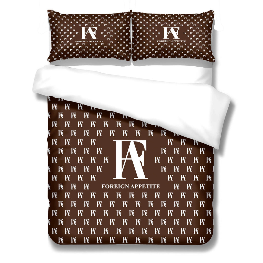 Brown Monogram Bed Set